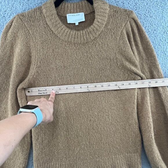 DESIGNERS REMIX Caress Sleeve Sweater Tan Wool Blend Alpaca Size Small - Picture 3 of 11